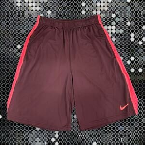 Nike Maroon Pink Dry Fit Training Medium Basketball Shorts